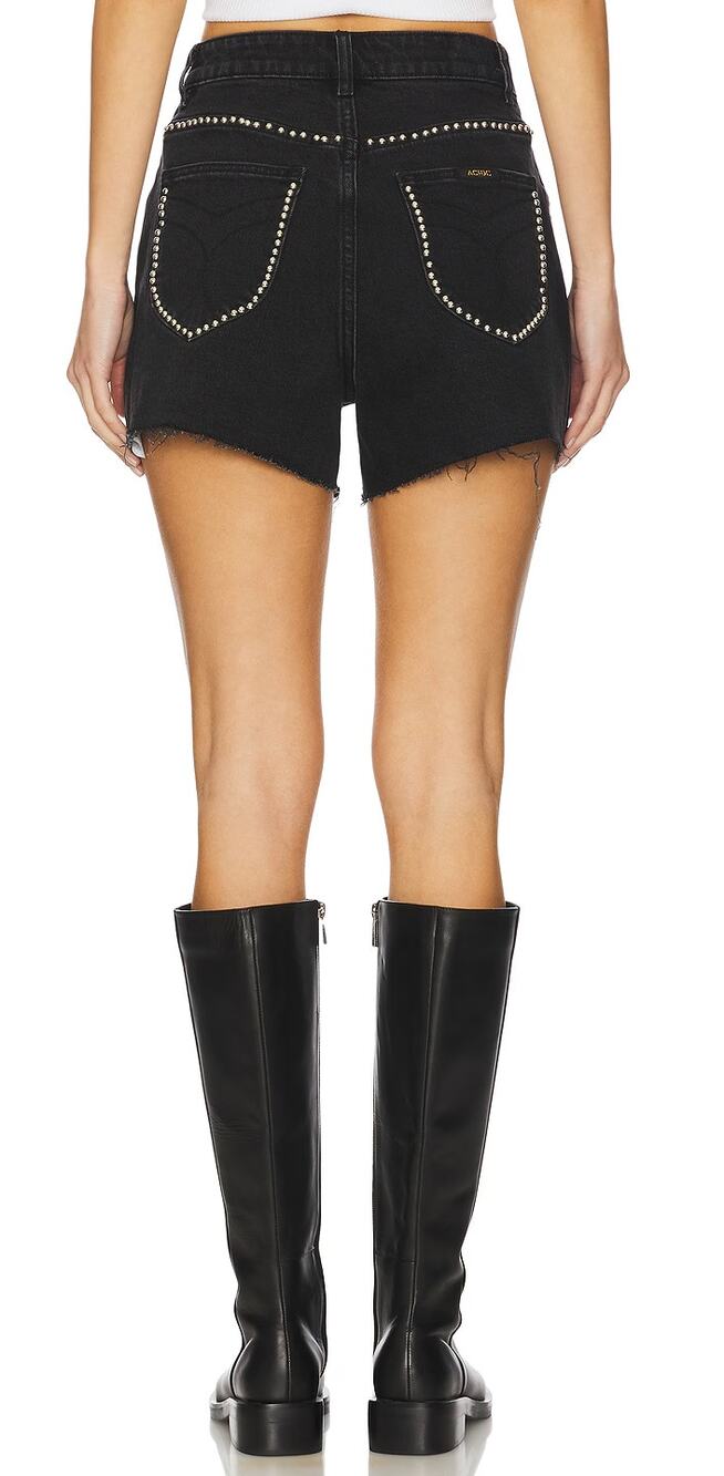 ACDC x ROLLAS Mirage Thunder Stud Black Embellished  Size 29